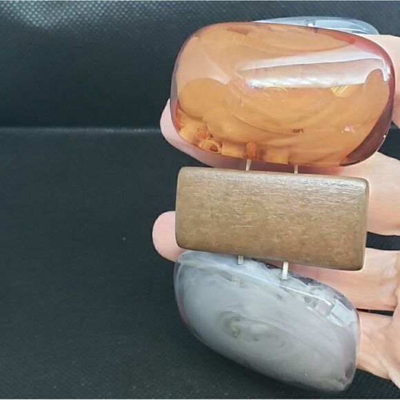 CHUNKY STRETCH Cuff Bracelet Neutrals - Picture 4 of 6